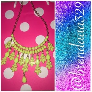 NEON YELLOW&GOLD NECKLACE